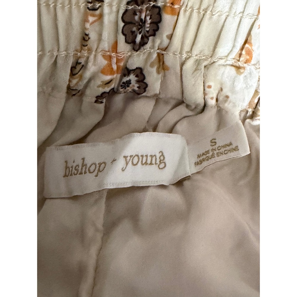 Bishop + Young Splendor Flare Skirt Montecito Print Orange Floral Mini Small NWT - Picture 6 of 9